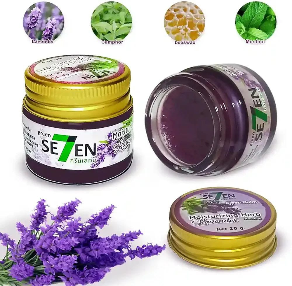 Green Seven (Se7en) Lavender Moisturizing Sleep Balm, help you sleep 🍀 - 20 gram view 2